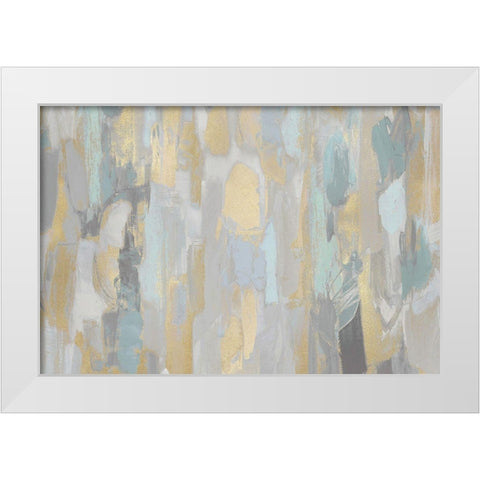 Revelation Aqua White Modern Wood Framed Art Print by Martin, Jennifer