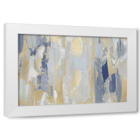 Revelation Blue White Modern Wood Framed Art Print by Martin, Jennifer
