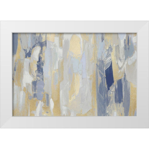 Revelation Blue White Modern Wood Framed Art Print by Martin, Jennifer