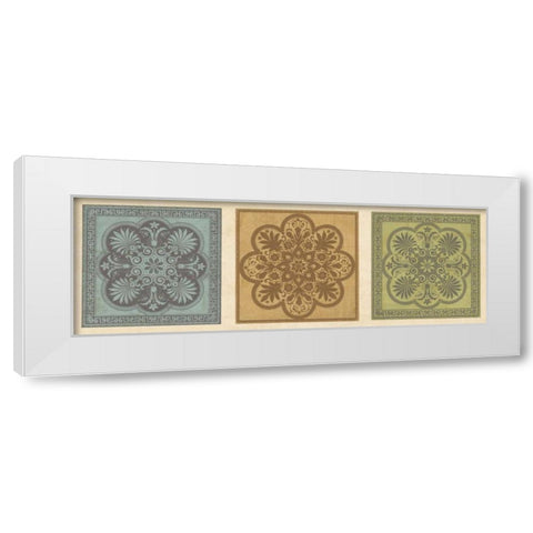 Classical Tiles I White Modern Wood Framed Art Print by Oliver, Jenny