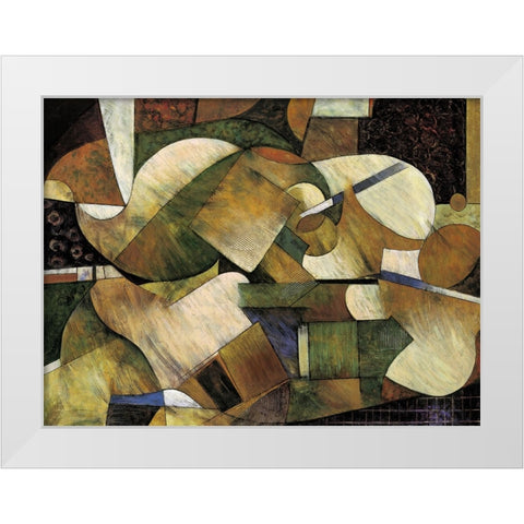 Movement I White Modern Wood Framed Art Print by Parsons, Jonathan