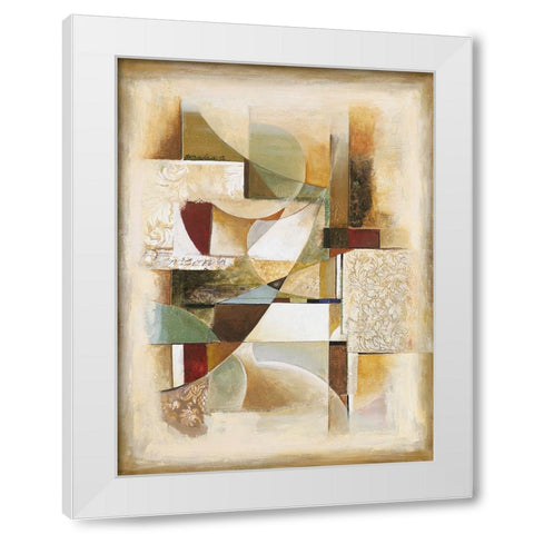 Abstract collage II White Modern Wood Framed Art Print by Parsons, Jonathan