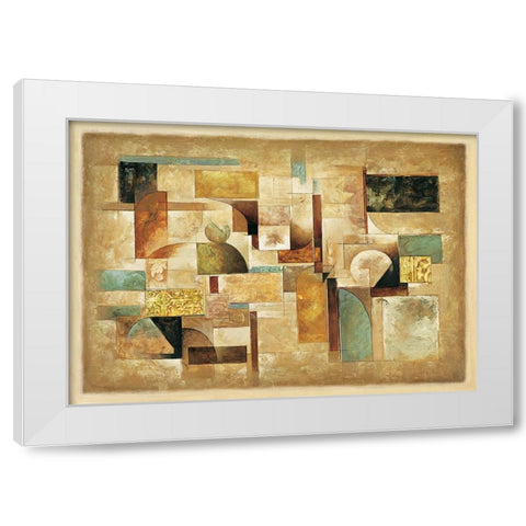 Texture I White Modern Wood Framed Art Print by Parsons, Jonathan