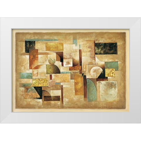 Texture I White Modern Wood Framed Art Print by Parsons, Jonathan
