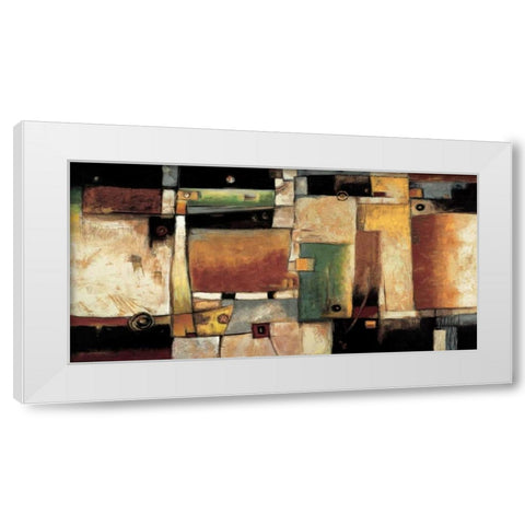 Strata White Modern Wood Framed Art Print by Parsons, Jonathan