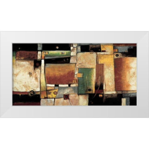 Strata White Modern Wood Framed Art Print by Parsons, Jonathan