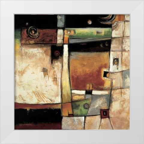 Construct I White Modern Wood Framed Art Print by Parsons, Jonathan