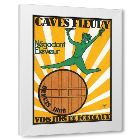 Le Matin d un faune White Modern Wood Framed Art Print by Got, Jean-Pierre