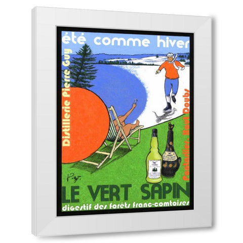Ete comme Hiver White Modern Wood Framed Art Print by Got, Jean-Pierre