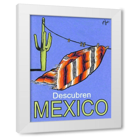 Descubren Mexico White Modern Wood Framed Art Print by Got, Jean Pierre