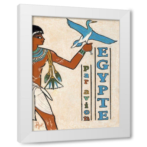 Egypte par avion White Modern Wood Framed Art Print by Got, Jean Pierre