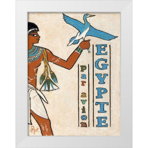 Egypte par avion White Modern Wood Framed Art Print by Got, Jean Pierre