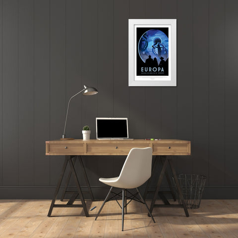 Europa-Discover Life Under The White Modern Wood Framed Art Print by JPL