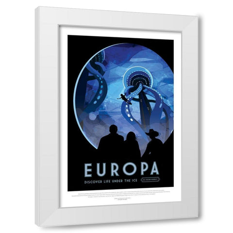 Europa-Discover Life Under The White Modern Wood Framed Art Print by JPL