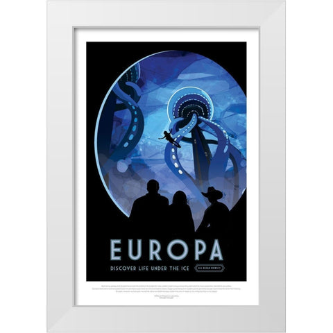 Europa-Discover Life Under The White Modern Wood Framed Art Print by JPL