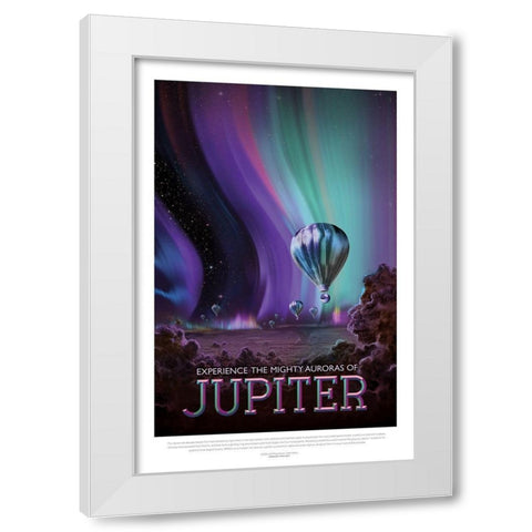 Experience The Mighty Auroras White Modern Wood Framed Art Print by JPL