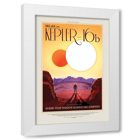 Relax On Kepler White Modern Wood Framed Art Print by JPL