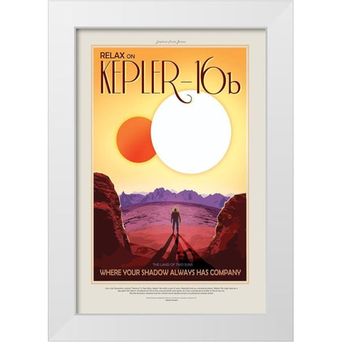 Relax On Kepler White Modern Wood Framed Art Print by JPL