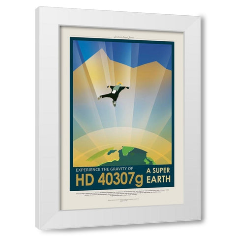 Super Earth White Modern Wood Framed Art Print by JPL