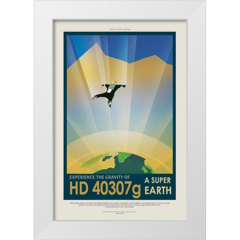 Super Earth White Modern Wood Framed Art Print by JPL