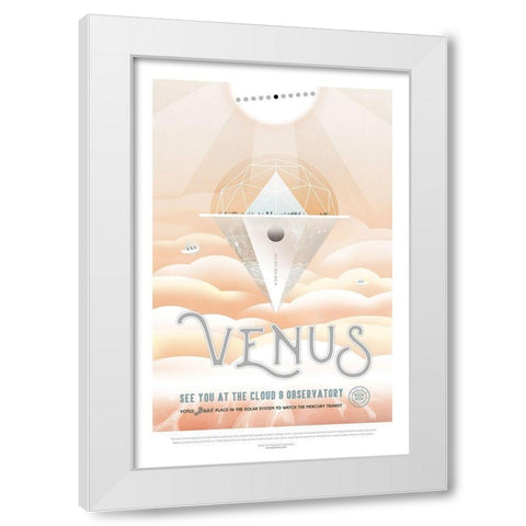 Venus White Modern Wood Framed Art Print by JPL