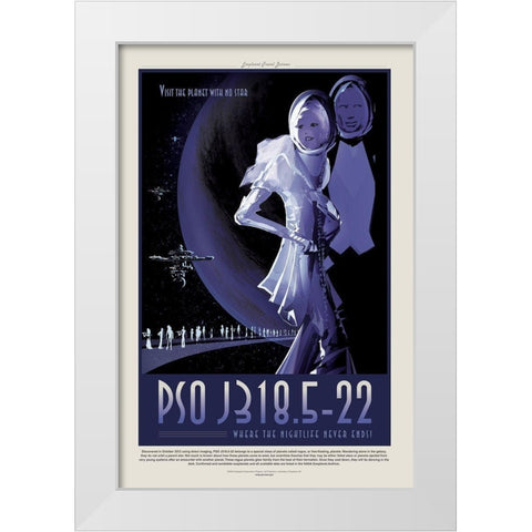 Where The Night Life Never End White Modern Wood Framed Art Print by JPL