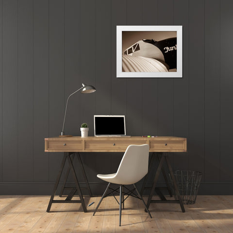Cock Pit II White Modern Wood Framed Art Print by Slemp, John