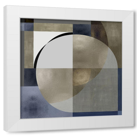 Meld I White Modern Wood Framed Art Print by Thompson, Justin