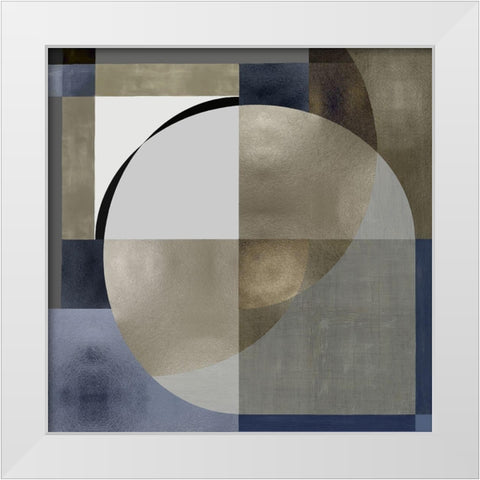 Meld I White Modern Wood Framed Art Print by Thompson, Justin