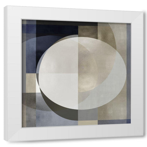 Meld II White Modern Wood Framed Art Print by Thompson, Justin