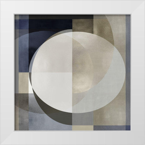 Meld II White Modern Wood Framed Art Print by Thompson, Justin