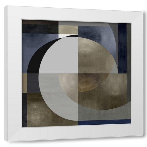 Meld III White Modern Wood Framed Art Print by Thompson, Justin