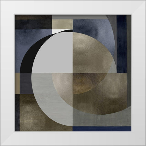 Meld III White Modern Wood Framed Art Print by Thompson, Justin