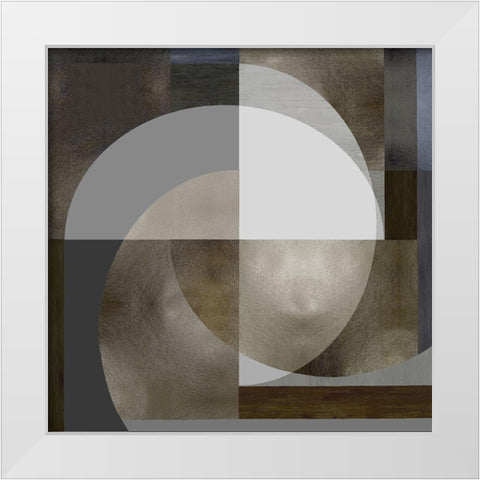 Meld IV White Modern Wood Framed Art Print by Thompson, Justin