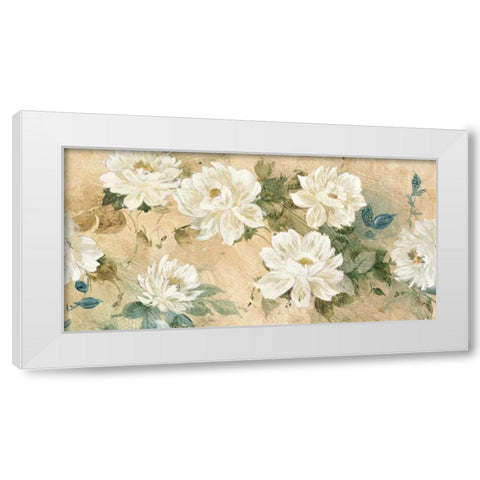 White Petals White Modern Wood Framed Art Print by Wilcox, Jil