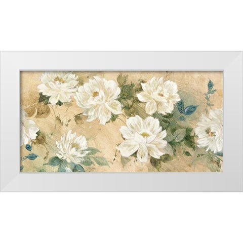White Petals White Modern Wood Framed Art Print by Wilcox, Jil