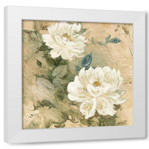 White Flowers I White Modern Wood Framed Art Print by Wilcox, Jil