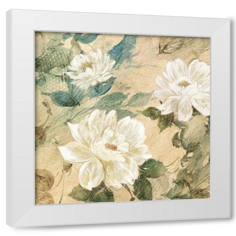 White Flowers II White Modern Wood Framed Art Print by Wilcox, Jil