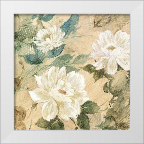 White Flowers II White Modern Wood Framed Art Print by Wilcox, Jil