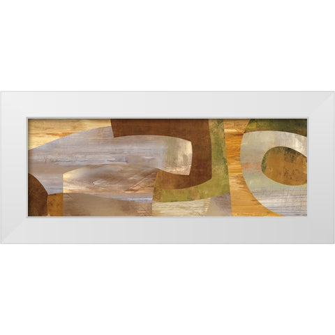 Connectivity White Modern Wood Framed Art Print by Baker, Kevin