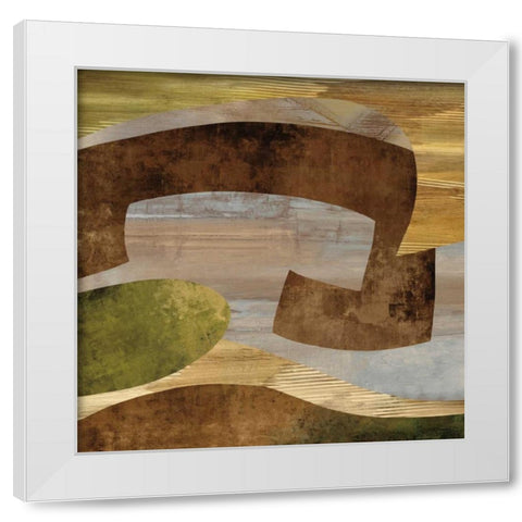Conjunction I White Modern Wood Framed Art Print by Baker, Kevin