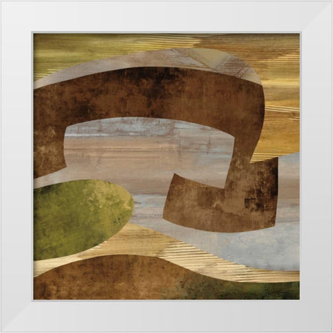 Conjunction I White Modern Wood Framed Art Print by Baker, Kevin