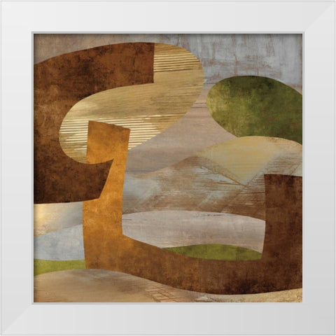 Conjunction II White Modern Wood Framed Art Print by Baker, Kevin