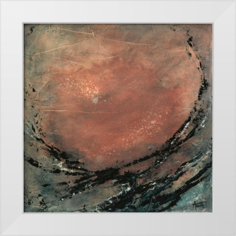 Desert Moon White Modern Wood Framed Art Print by Abbott, Kimberly