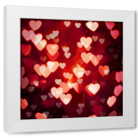Love Is In The Air White Modern Wood Framed Art Print by Carrigan, Kate
