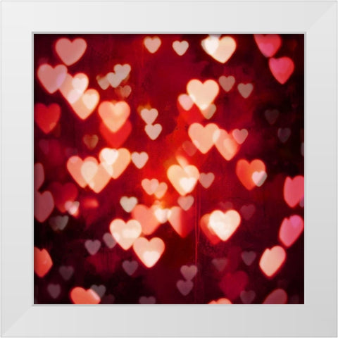 Love Is In The Air White Modern Wood Framed Art Print by Carrigan, Kate