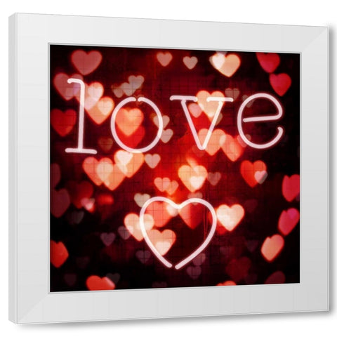 Love White Modern Wood Framed Art Print by Carrigan, Kate