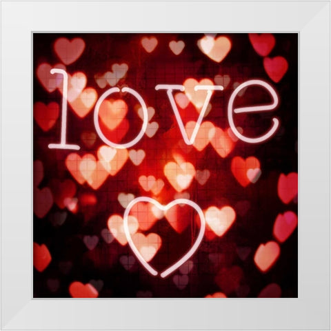 Love White Modern Wood Framed Art Print by Carrigan, Kate