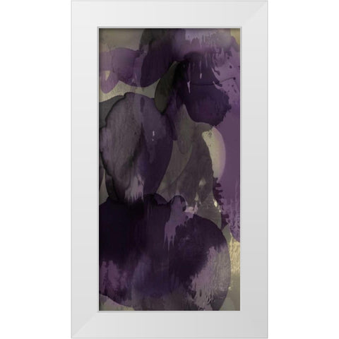 Cascade Amethyst Triptych I White Modern Wood Framed Art Print by Jett, Kristina