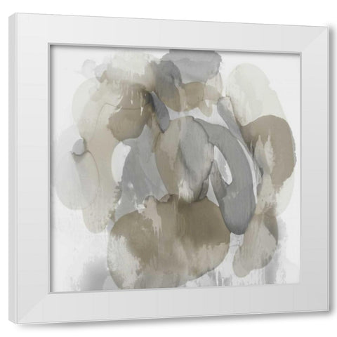 Neutral Flow I White Modern Wood Framed Art Print by Jett, Kristina